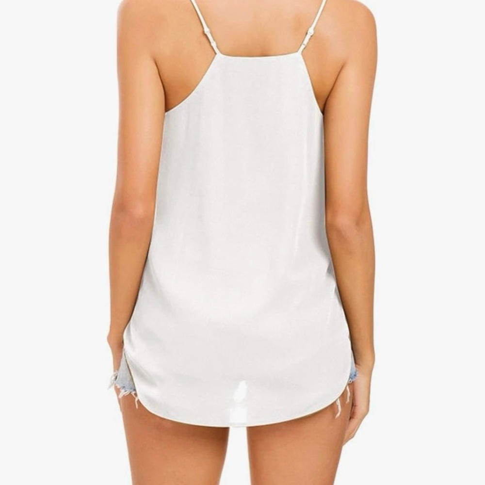 Ivory Spaghetti Strap Top Size M - Picture 5 of 6
